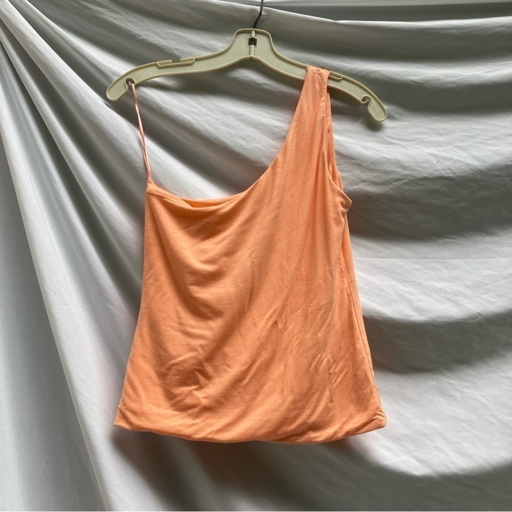 J. Crew NWT light orange one shoulder shirt, size small - Picture 4 of 6